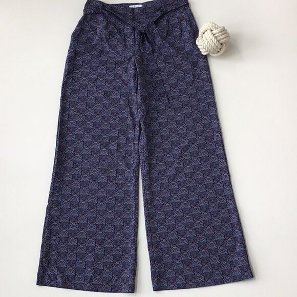 Reitmans Navy Medallion Print lightweight Trousers - Picture 1 of 14